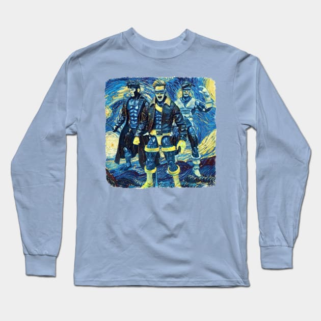 The Mutants Van Gogh Style Long Sleeve T-Shirt by todos